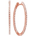 Diamond Medium In & Out Hoop Earrings (1/4 ct. t.w.) in 14k Rose Gold-Plated Sterling Silver, 1.1