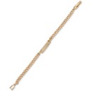 Women's Gold-Tone Crystal Logo Bracelet