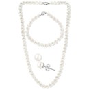 3-Pc. Set Cultured Freshwater Pearl (6-1/2 mm) Collar Necklace, Bracelet, & Stud Earrings.