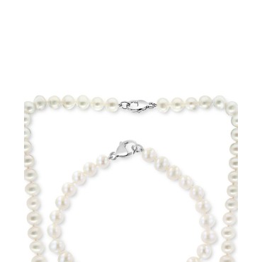 3-Pc. Set Cultured Freshwater Pearl (6-1/2 mm) Collar Necklace, Bracelet, & Stud Earrings. 3-Pc. Set Cultured Freshwater Pearl (6-1/2 mm) Collar Necklace, Bracelet, & Stud Earrings.