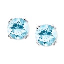 14k White Gold Aquamarine Stud Earrings (3 ct. t.w.)