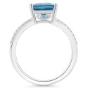 Women's Sky Blue Topaz (4-1/4 ct.t.w.) and Diamond (1/10 ct.t.w.) Ring in Sterling Silver