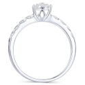 Diamond Halo Cluster Ring (1/3 ct. t.w.) in Sterling Silver