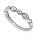 Diamond Beaded-Edge Band (1/4 ct. t.w.) in 14K White, Yellow or Rose Gold