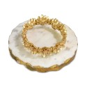 Gold-Tone Color Pavé Flower Stretch Bracelet