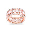 Cubic Zirconia Baguette and Round Eternity Ring