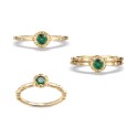 2-Pc. Set Emerald Bridal Set (1/3 ct. t.w.) in 14k Gold-Plated Sterling Silver