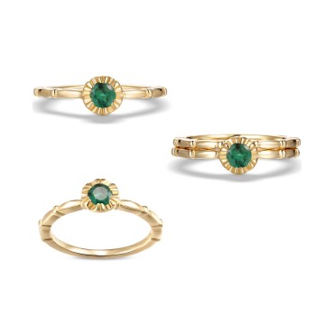 2-Pc. Set Emerald Bridal Set (1/3 ct. t.w.) in 14k Gold-Plated Sterling Silver 2-Pc. Set Emerald Bridal Set (1/3 ct. t.w.) in 14k Gold-Plated Sterling Silver