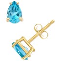 Blue Topaz Pear Stud Earrings (1 ct. t.w.) in 14k Gold