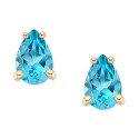 Blue Topaz Pear Stud Earrings (1 ct. t.w.) in 14k Gold