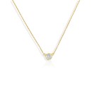 Cubic Zirconia Bezel Necklace