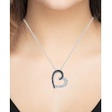 Black & White Diamond Stylized Heart Drop 18