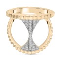 Diamond Openwork Textured Statement Ring (1/4 ct. t.w.) in Gold Vermeil