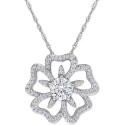 Moissanite Openwork Flower 18