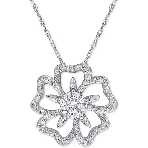 Moissanite Openwork Flower 18