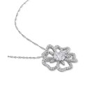 Moissanite Openwork Flower 18