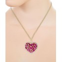 Ruby (4-3/4 ct. t.w.) & Diamond (1/3 ct. t.w.) Heart 18