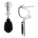 Onyx Drop Earrings in Sterling Silver