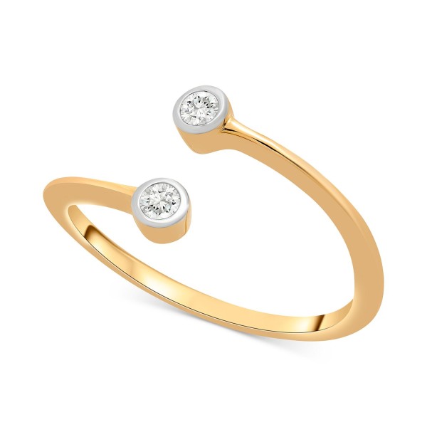 Diamond Bezel Bypass Ring (1/10 ct. t.w.) in 14k Gold