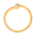 Diamond Bezel Bypass Ring (1/10 ct. t.w.) in 14k Gold