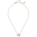 Gold-Tone Cubic Zirconia, Imitation Pearl & Mother-of-Pearl Flower Cluster Pendant Necklace, 17