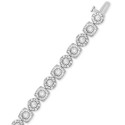 Diamond Halo Link Bracelet (4 ct. t.w.) in 10k White Gold